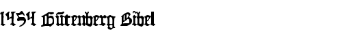 Font 1454 Gutenberg Bibel